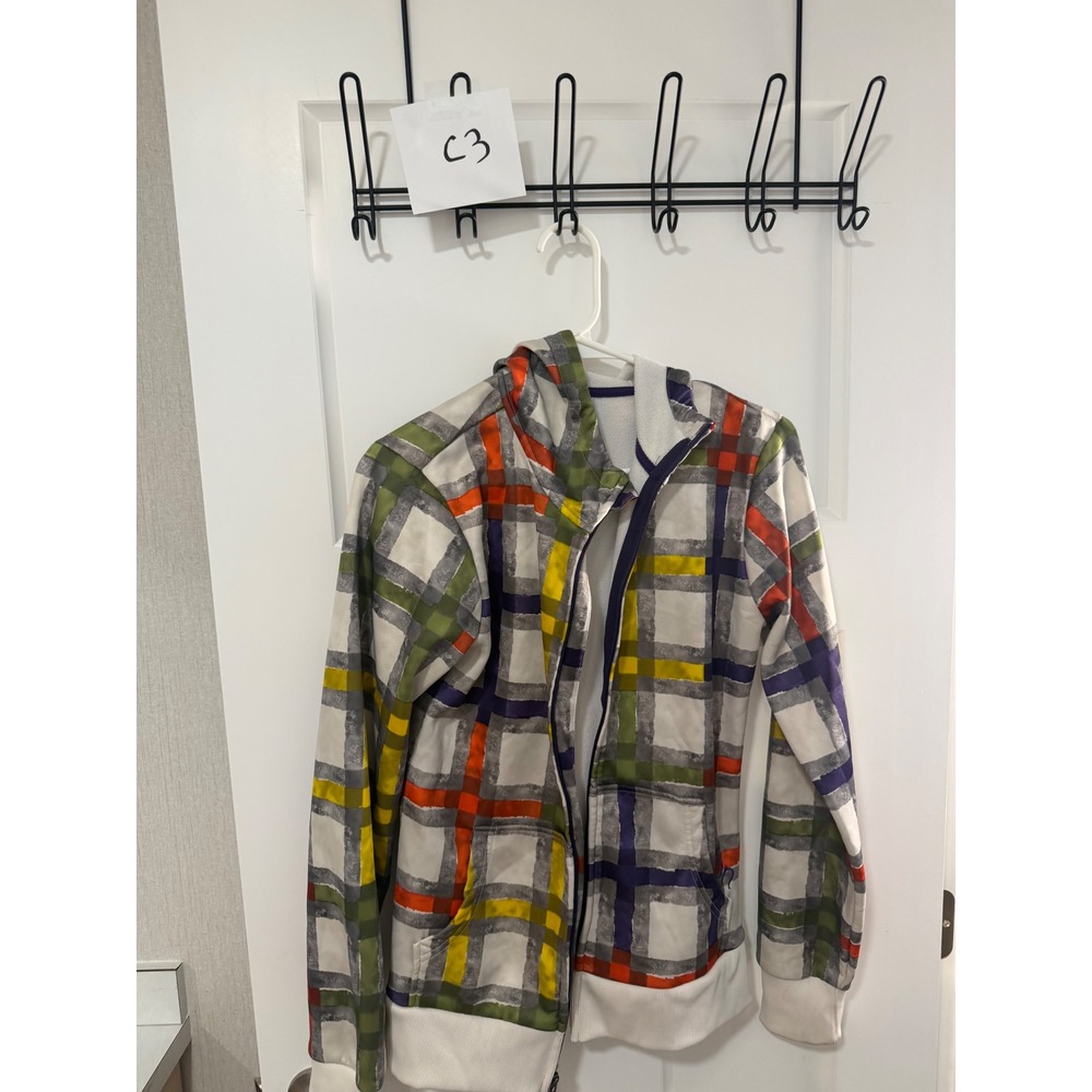 Burton Dryride Colombo Plaid Full Zip Hoodie Womens Medium Multi Color